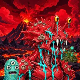 Oozlings #9907, Crab · Lava Fields