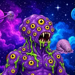 Oozlings #9910, Eyeball Cluster · Void Nebula