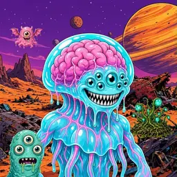 Oozlings #9914, Jellyfish Brain · Ship Junkyard