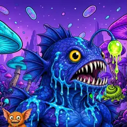 Oozlings #9918, Anglerfish · Fungus Forest