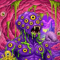 Oozlings #9919, Eyeball Cluster · Flesh Cave