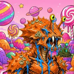Oozlings #9920, Mutated Crab · Candy Planet