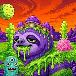 Oozlings #9928, Slime Sloth · Acid Lake