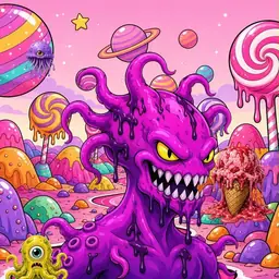 Oozlings #9942, Squid · Candy Planet