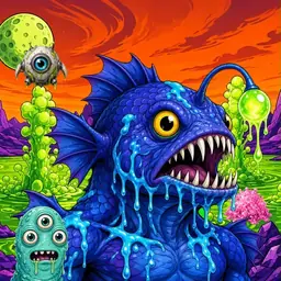 Oozlings #9943, Anglerfish · Acid Lake
