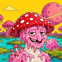 Oozlings #9944, Mushroom Head · Turquoise Swamp