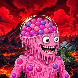 Oozlings #9949, Gumball Brain · Lava Fields