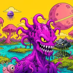 Oozlings #9957, Squid · Turquoise Swamp