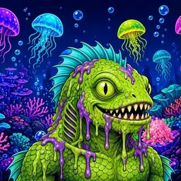 Oozlings #9961, Swamp Fish · Glow Reef