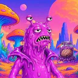 Oozlings #9967, Mutated Slug · Mushroom Desert