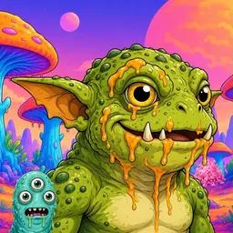 Oozlings #9979, Toad Goblin · Mushroom Desert