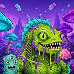 Oozlings #9980, Swamp Fish · Fungus Forest
