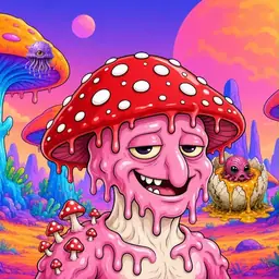 Oozlings #9981, Mushroom Head · Mushroom Desert