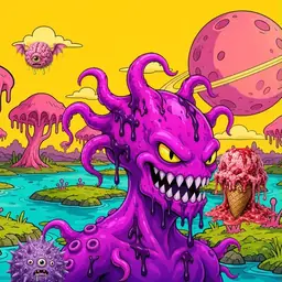 Oozlings #9982, Squid · Turquoise Swamp