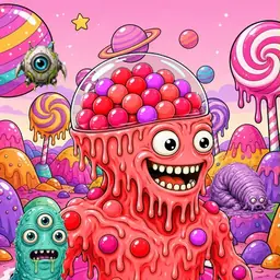 Oozlings #9983, Mutated Gumball Brain · Candy Planet