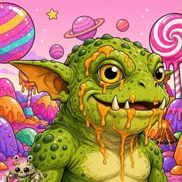 Oozlings #9989, Toad Goblin · Candy Planet