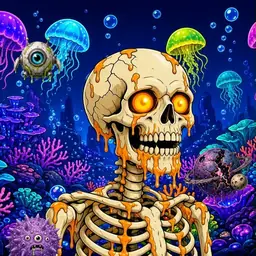 Oozlings #9991, Skull · Glow Reef