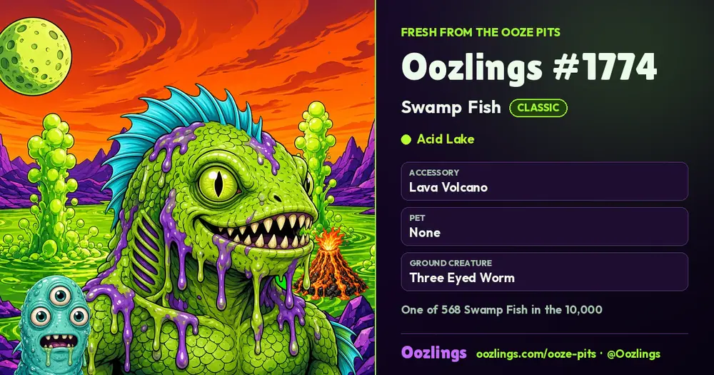 Oozlings #1774, a Classic Swamp Fish in Acid Lake