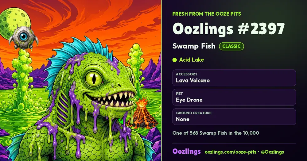 Oozlings #2397, a Classic Swamp Fish in Acid Lake