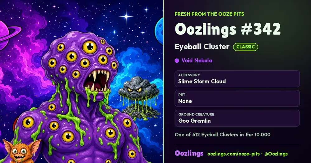 Oozlings #342, a Classic Eyeball Cluster in Void Nebula