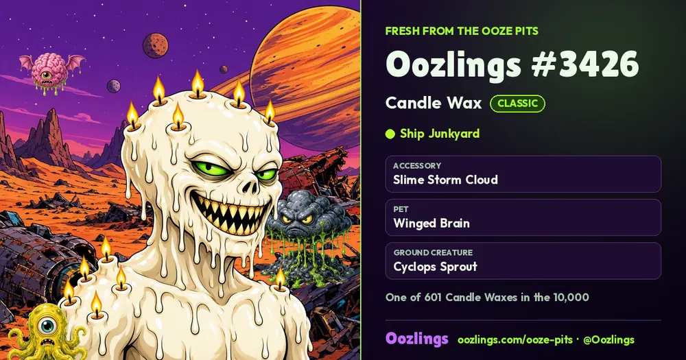 Oozlings #3426, a Classic Candle Wax in Ship Junkyard