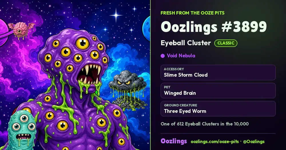 Oozlings #3899, a Classic Eyeball Cluster in Void Nebula