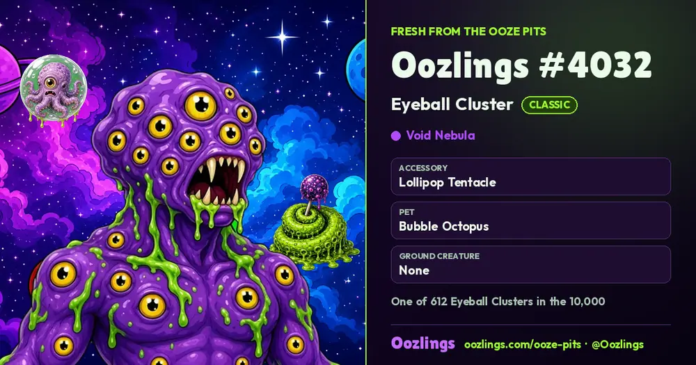 Oozlings #4032, a Classic Eyeball Cluster in Void Nebula