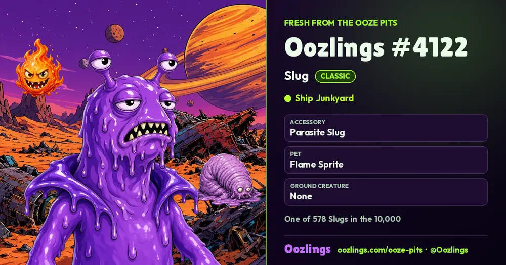 Oozlings #4122, a Classic Slug in Ship Junkyard