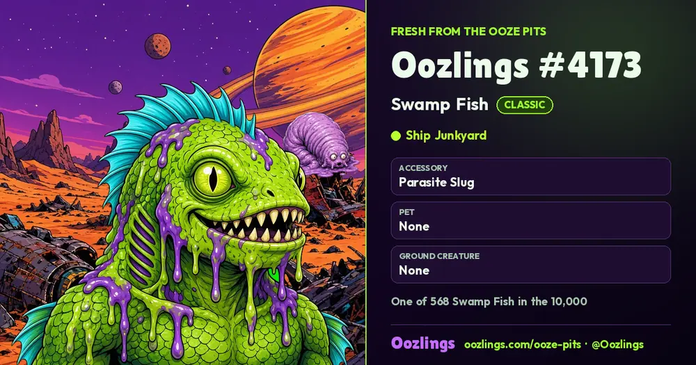 Oozlings #4173, a Classic Swamp Fish in Ship Junkyard