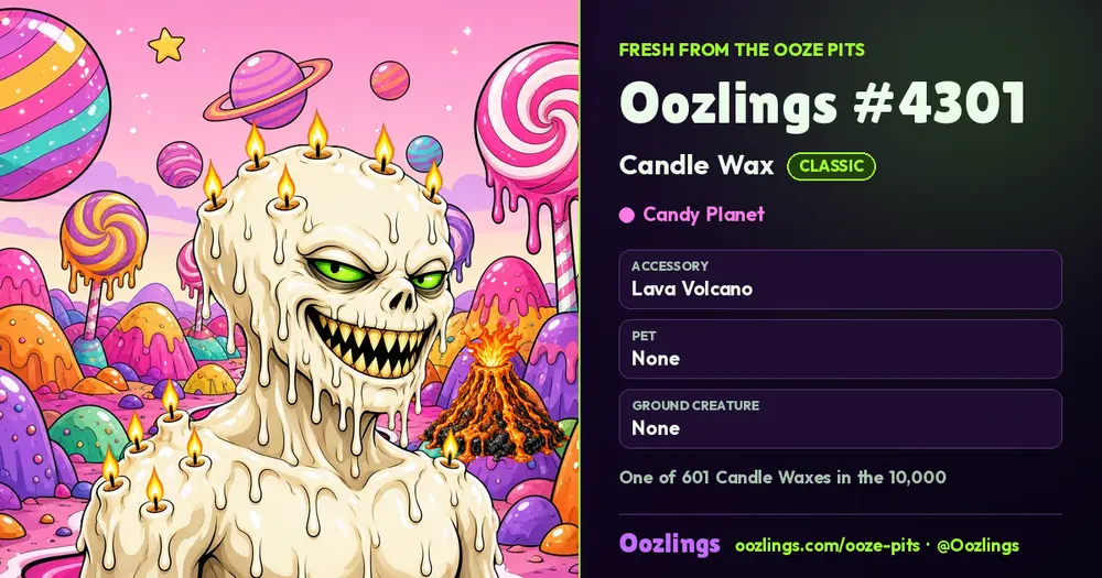 Oozlings #4301, a Classic Candle Wax in Candy Planet