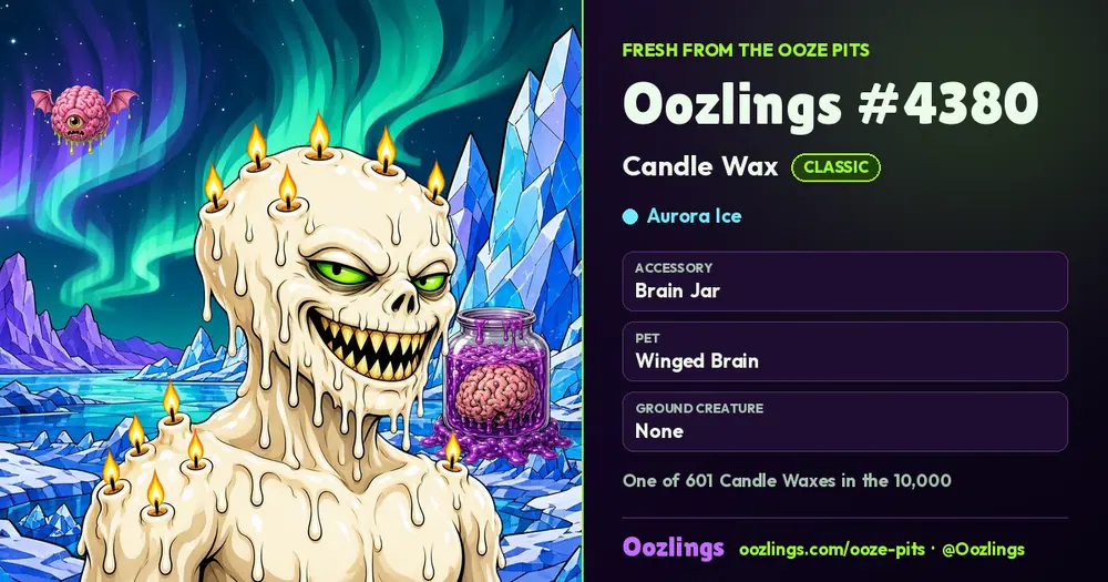 Oozlings #4380, a Classic Candle Wax in Aurora Ice