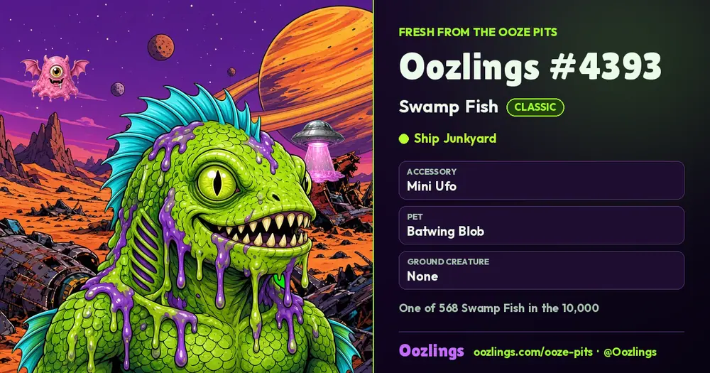 Oozlings #4393, a Classic Swamp Fish in Ship Junkyard