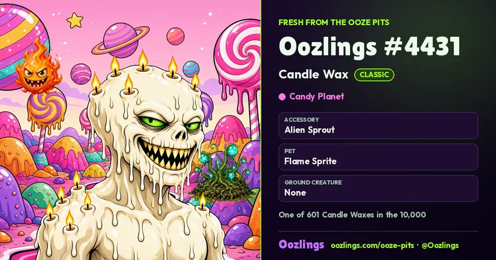 Oozlings #4431, a Classic Candle Wax in Candy Planet
