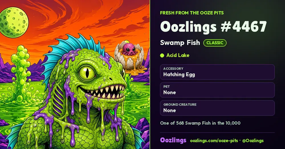Oozlings #4467, a Classic Swamp Fish in Acid Lake