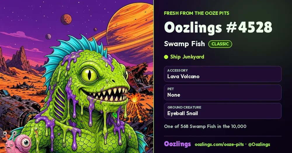 Oozlings #4528, a Classic Swamp Fish in Ship Junkyard