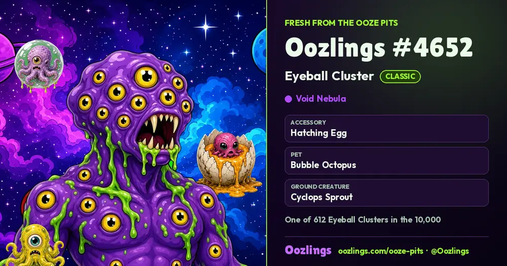 Oozlings #4652, a Classic Eyeball Cluster in Void Nebula