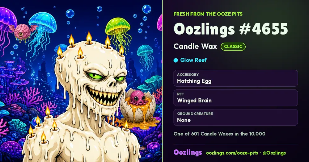 Oozlings #4655, a Classic Candle Wax in Glow Reef