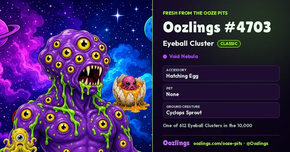 Oozlings #4703, a Classic Eyeball Cluster in Void Nebula