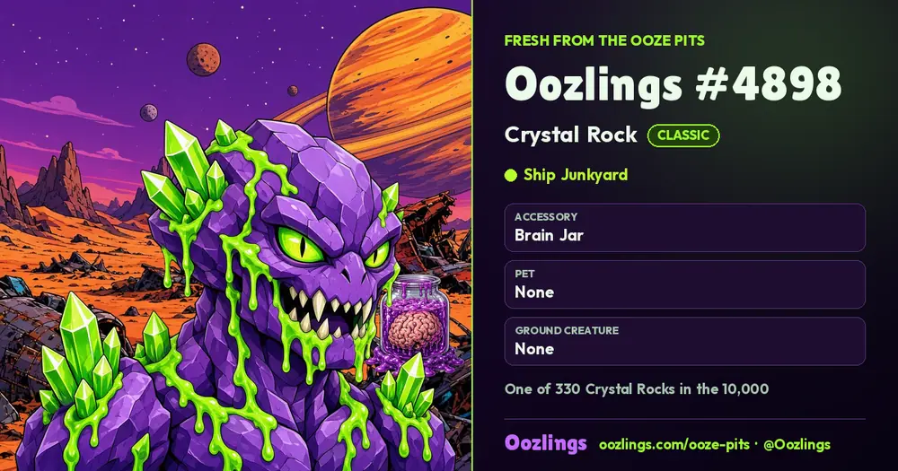Oozlings #4898, a Classic Crystal Rock in Ship Junkyard