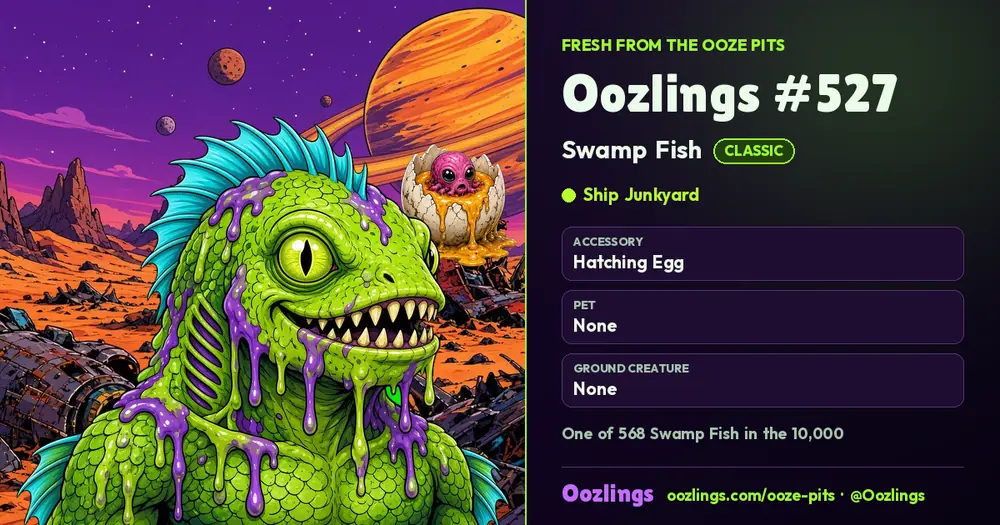 Oozlings #527, a Classic Swamp Fish in Ship Junkyard