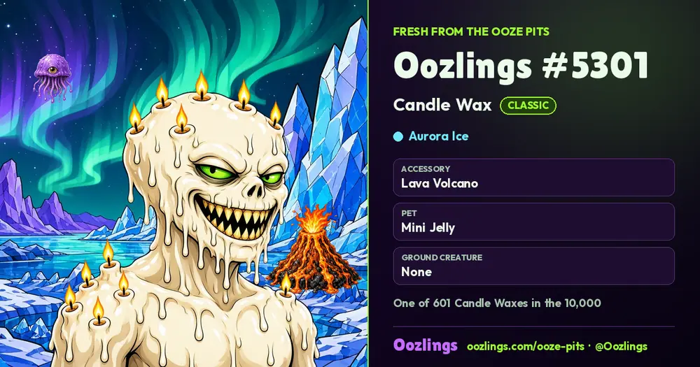 Oozlings #5301, a Classic Candle Wax in Aurora Ice