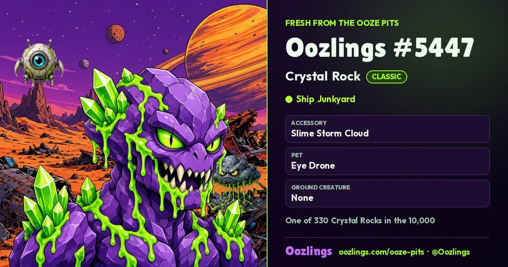 Oozlings #5447, a Classic Crystal Rock in Ship Junkyard