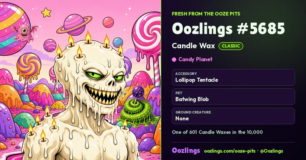 Oozlings #5685, a Classic Candle Wax in Candy Planet
