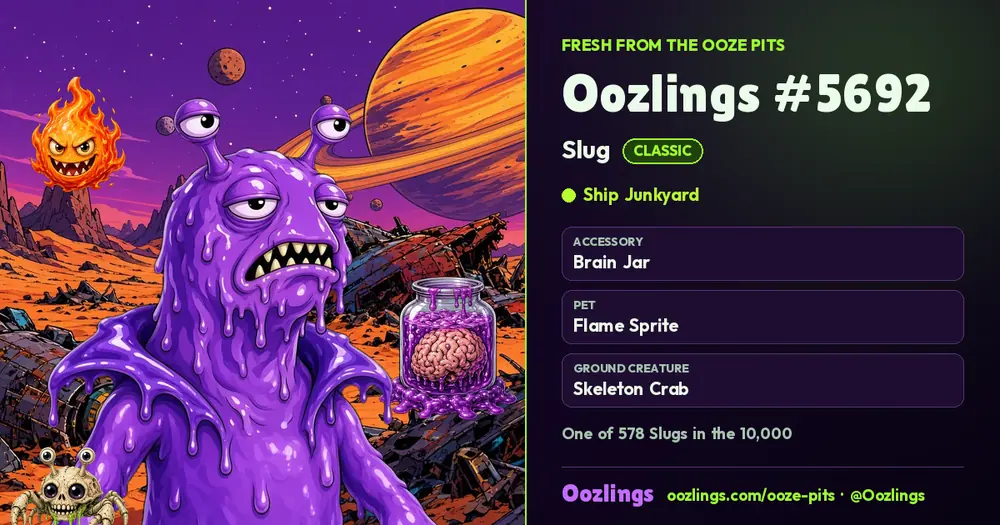 Oozlings #5692, a Classic Slug in Ship Junkyard