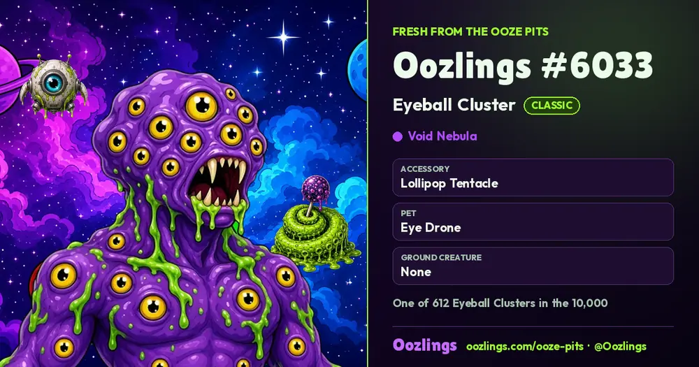 Oozlings #6033, a Classic Eyeball Cluster in Void Nebula