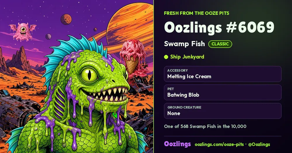 Oozlings #6069, a Classic Swamp Fish in Ship Junkyard
