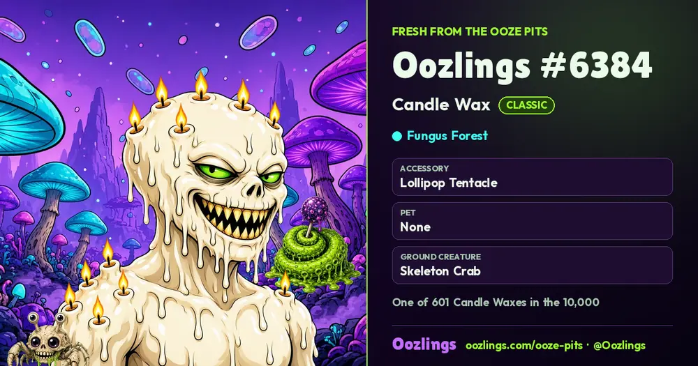 Oozlings #6384, a Classic Candle Wax in Fungus Forest