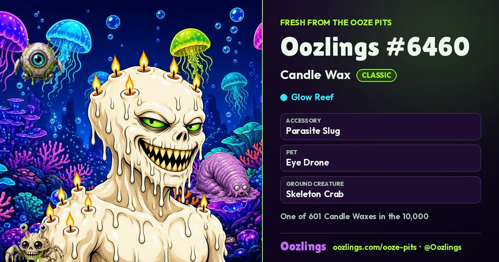 Oozlings #6460, a Classic Candle Wax in Glow Reef