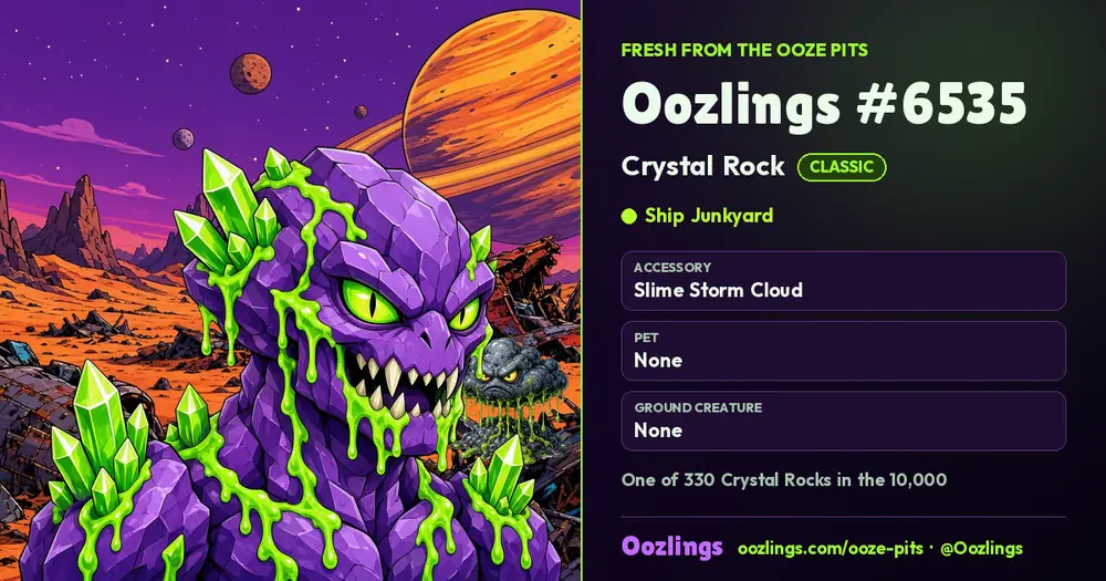 Oozlings #6535, a Classic Crystal Rock in Ship Junkyard