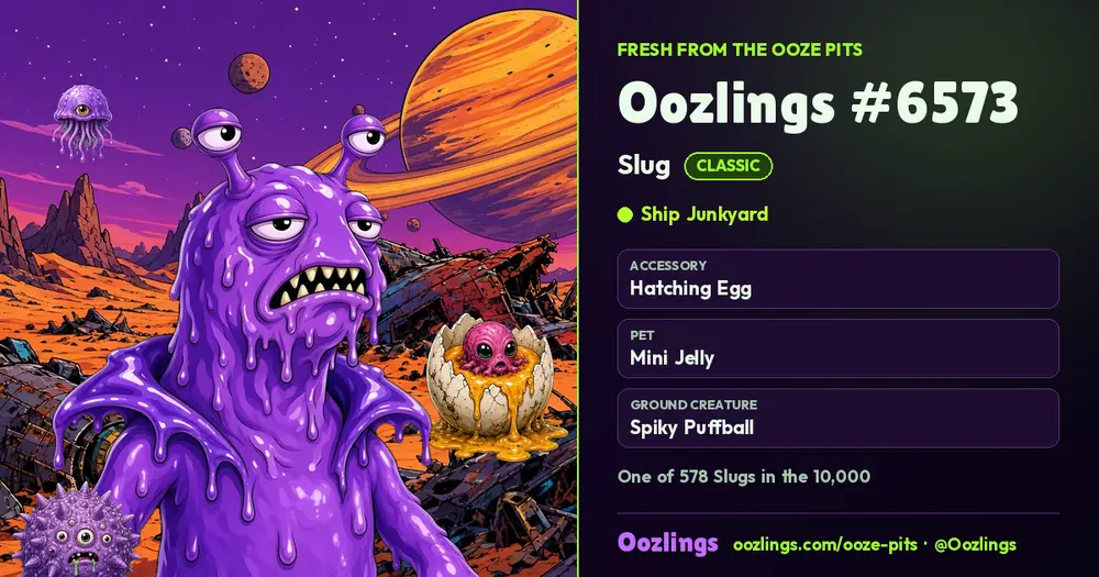 Oozlings #6573, a Classic Slug in Ship Junkyard